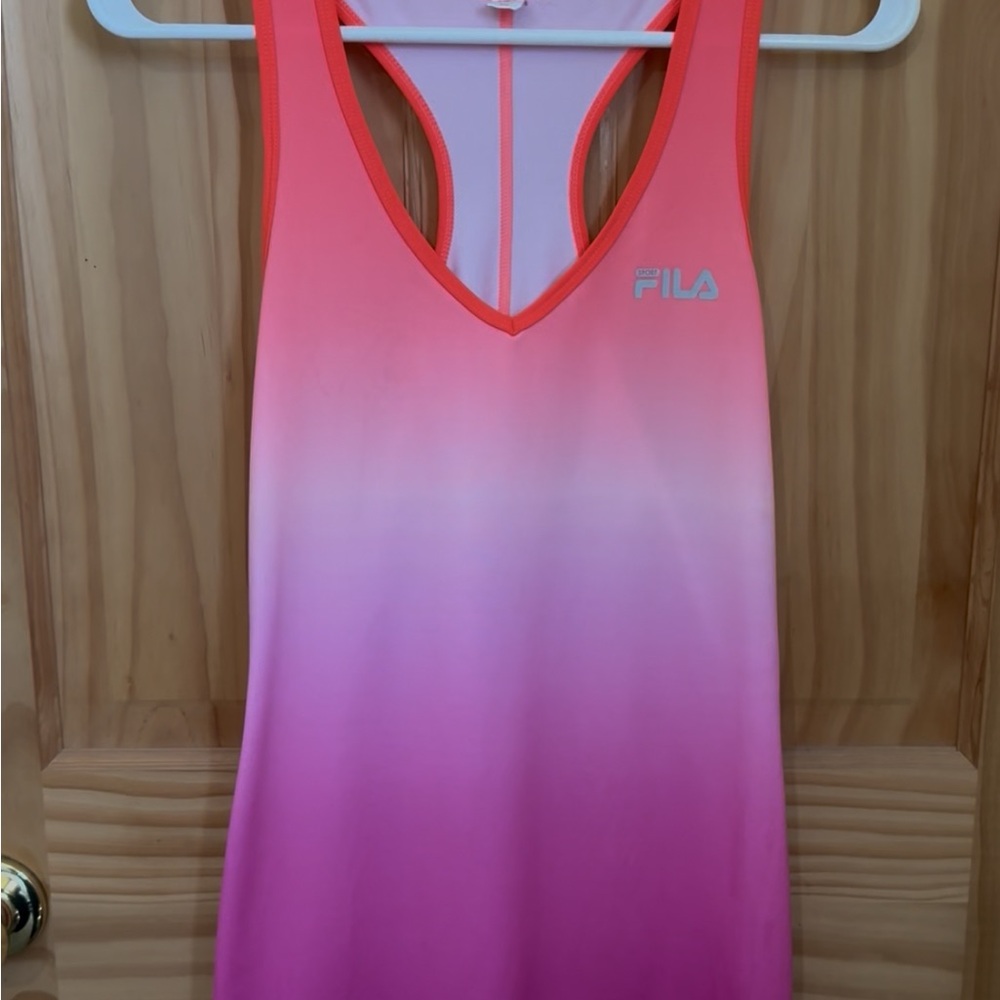 Fila Pink and Purple Ombre Tank Top